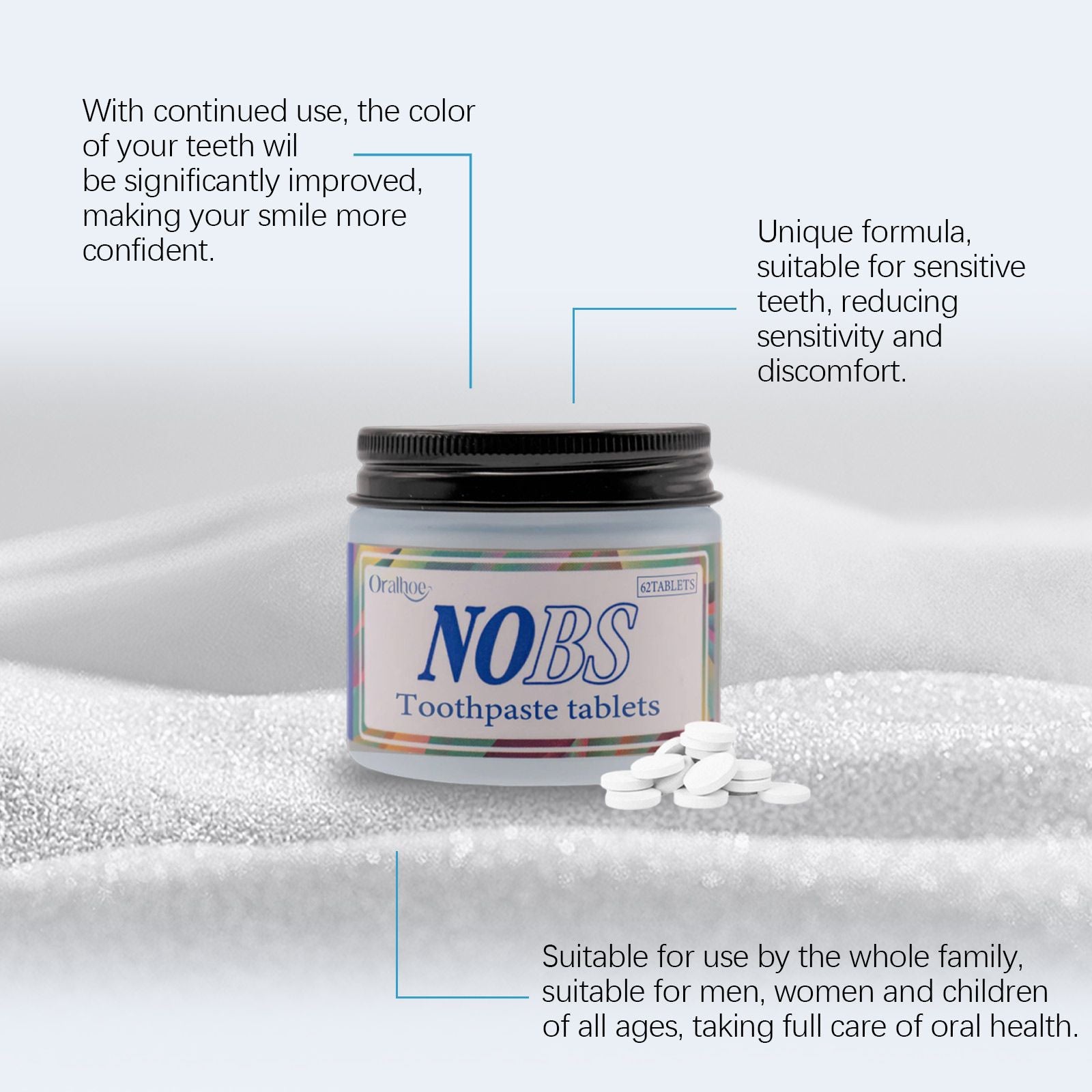 Chewable Toothpaste Tablet Gums Mint Flavor