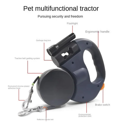 Double Dog Leash Retractable and Rotating Light Strings