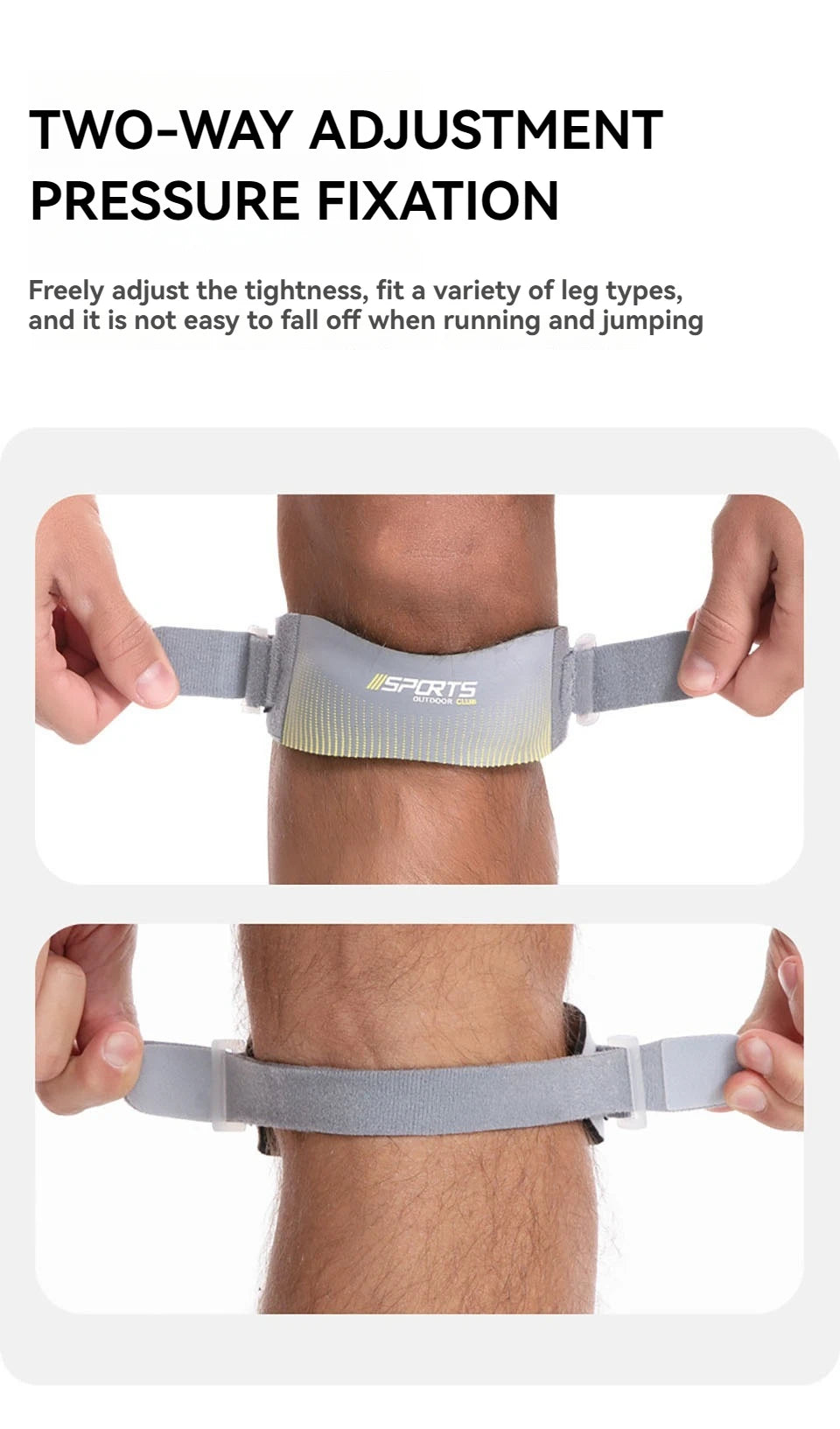 1Pcs Sports Knee Strap Adjustable Compression Pad