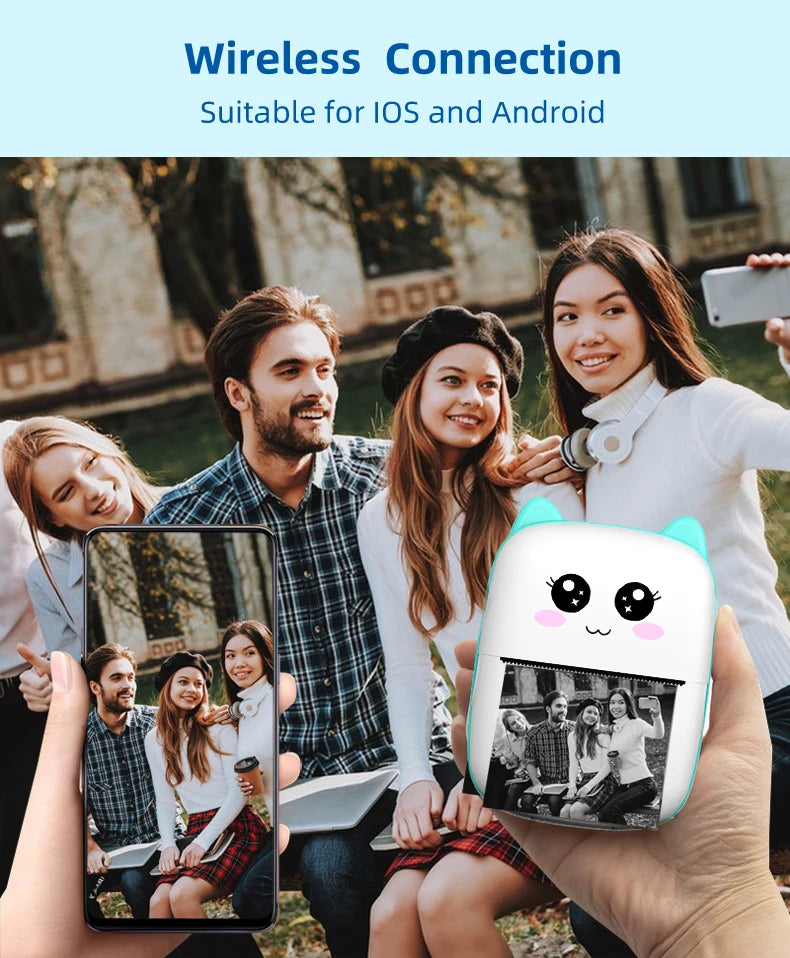 Mini Portable Thermal Sticker Printer Ink-free - ARY'S FEELINGS