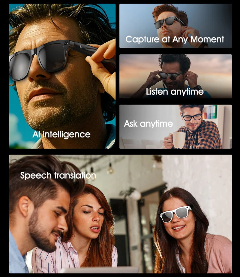 4K HD AI Smart Translation Glasses with Multifunction