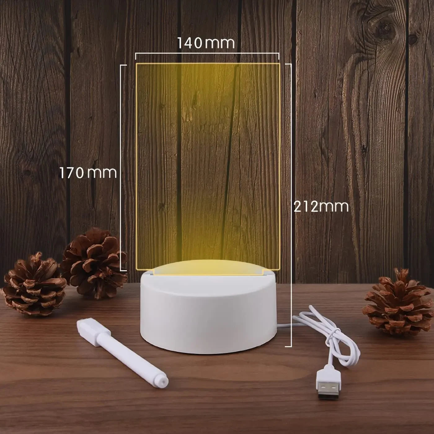 LED Drawing Board Acrylic Message Board With Pen