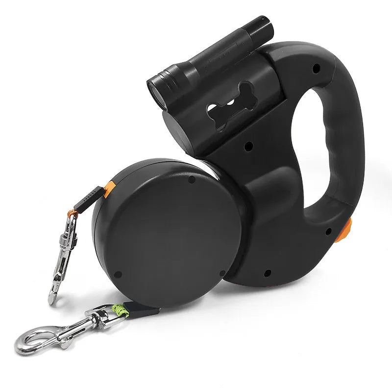 Double Dog Leash Retractable and Rotating Light Strings