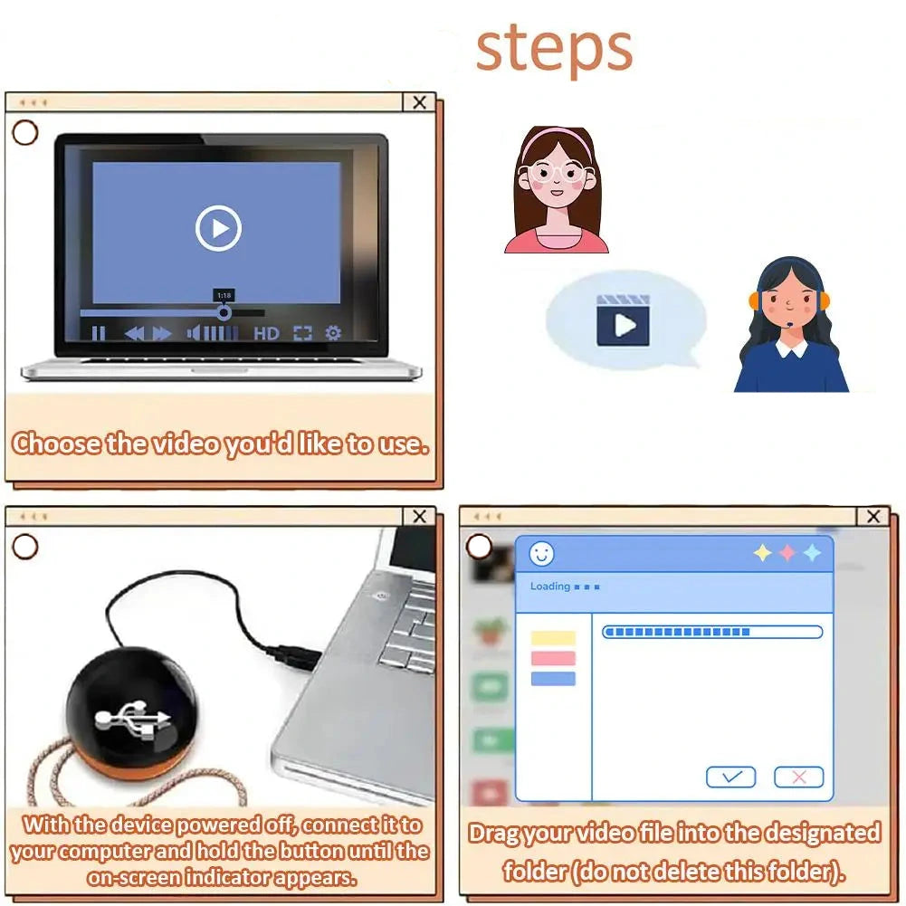 3D Video Christmas Ball Ornament