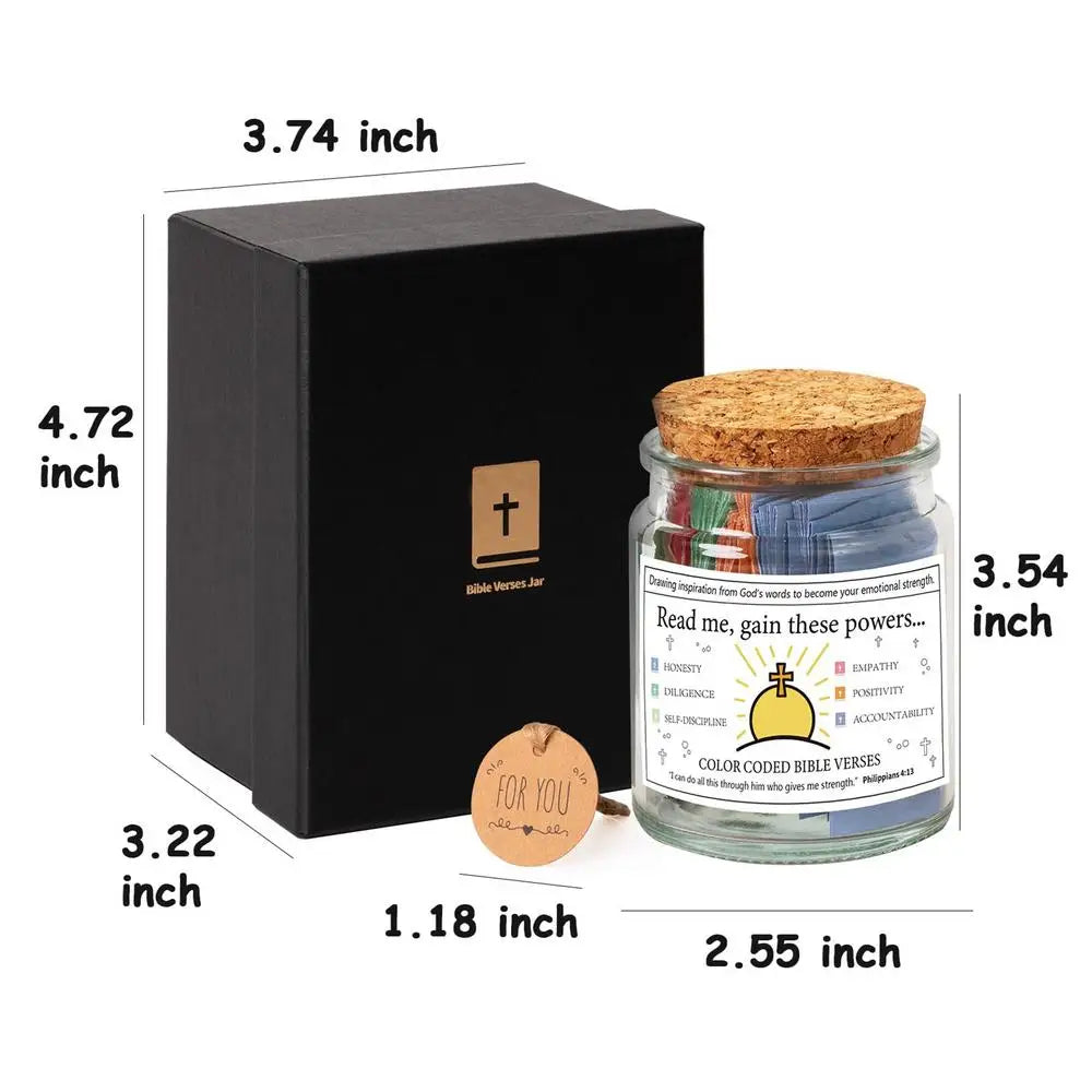 Colorful Bible Verses In A Glass Jar