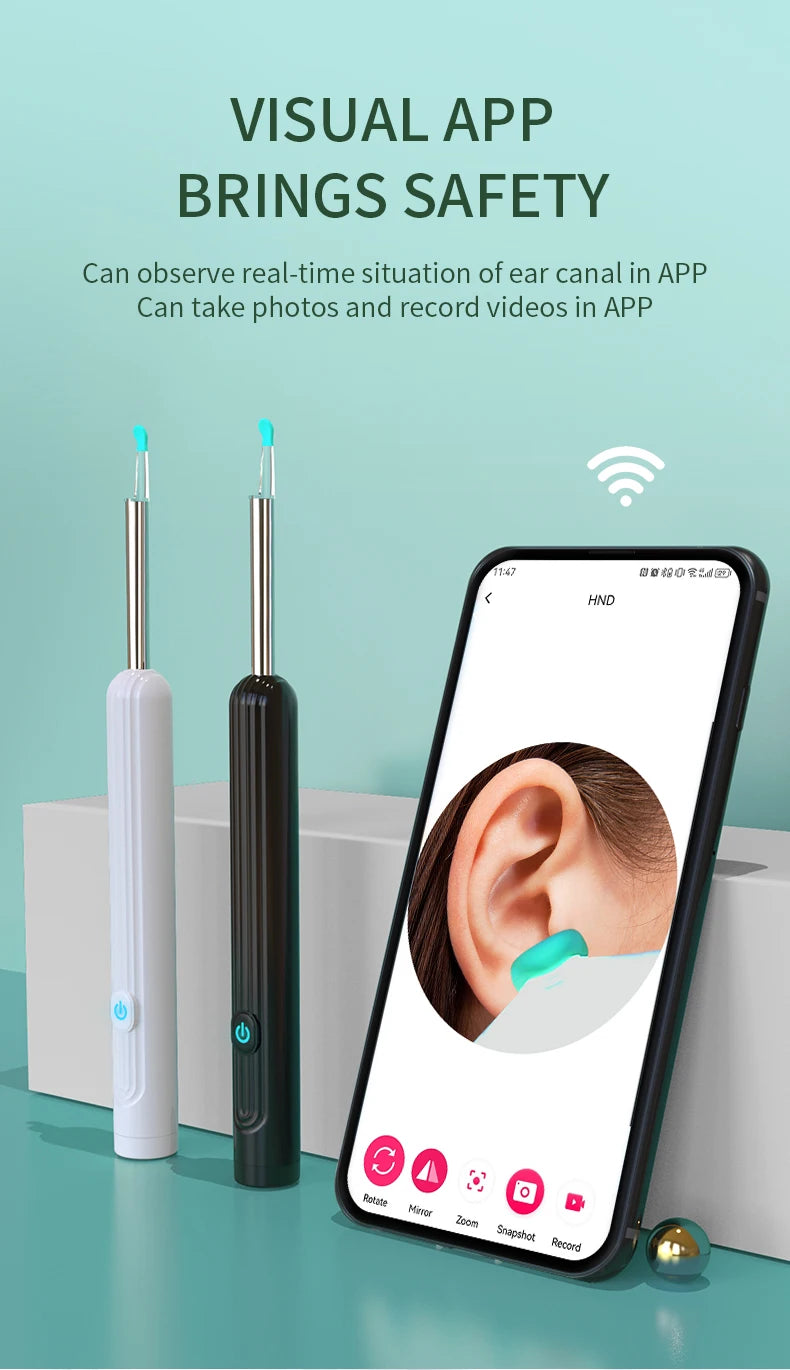 Smart Visual Ear Cleaner w/Camera w/6 LED Lights