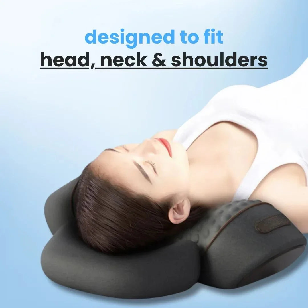 3-1 Neck Massager Pillow w/Hot Compress Vibration and Spine Support
