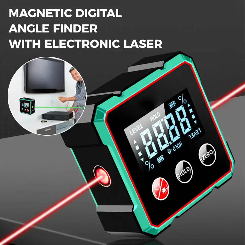 Digital Angle Finder Magnetic with Electronic Laser Rechargeable