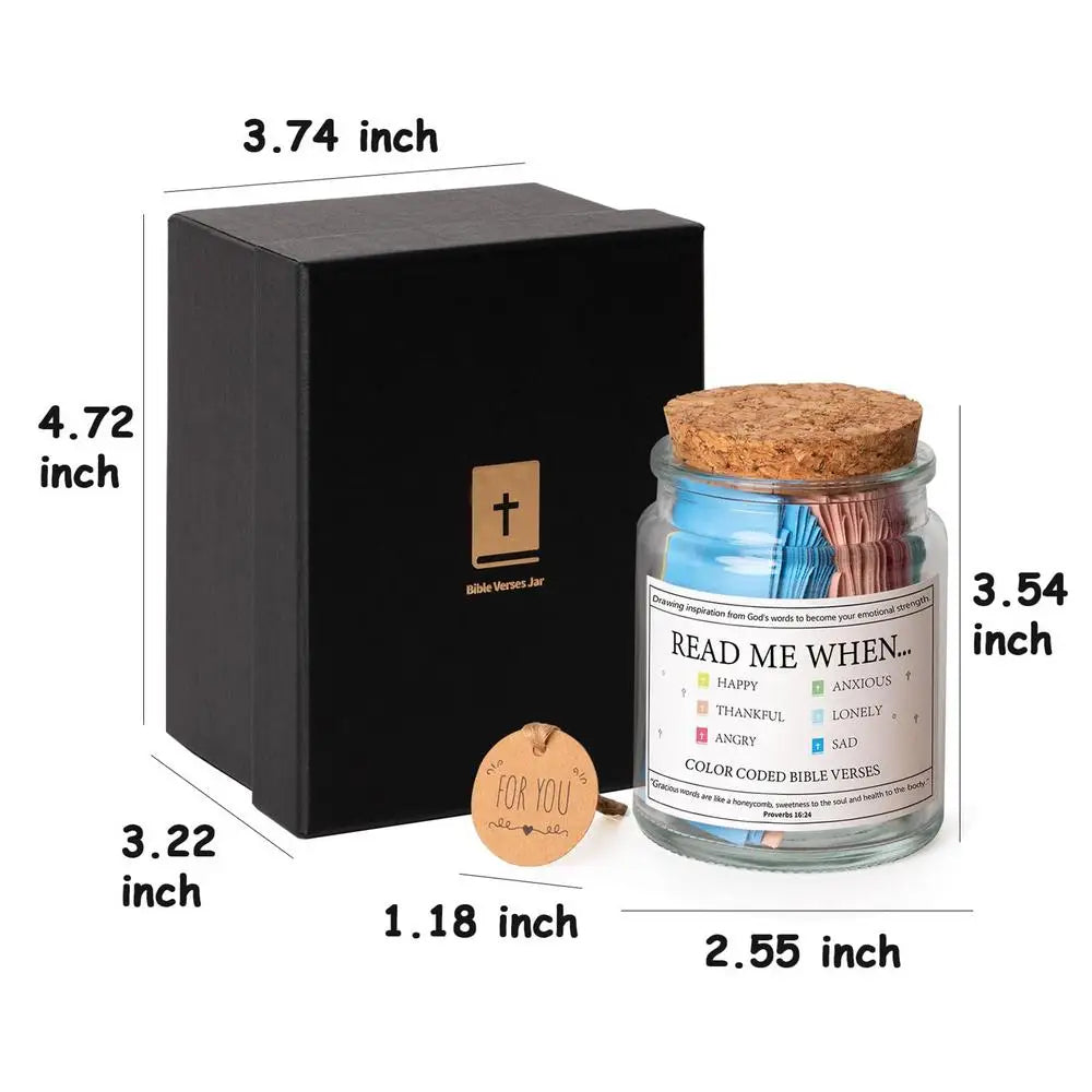 Colorful Bible Verses In A Glass Jar