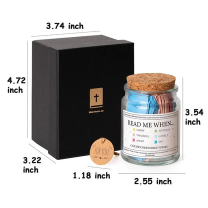 Colorful Bible Verses In A Glass Jar