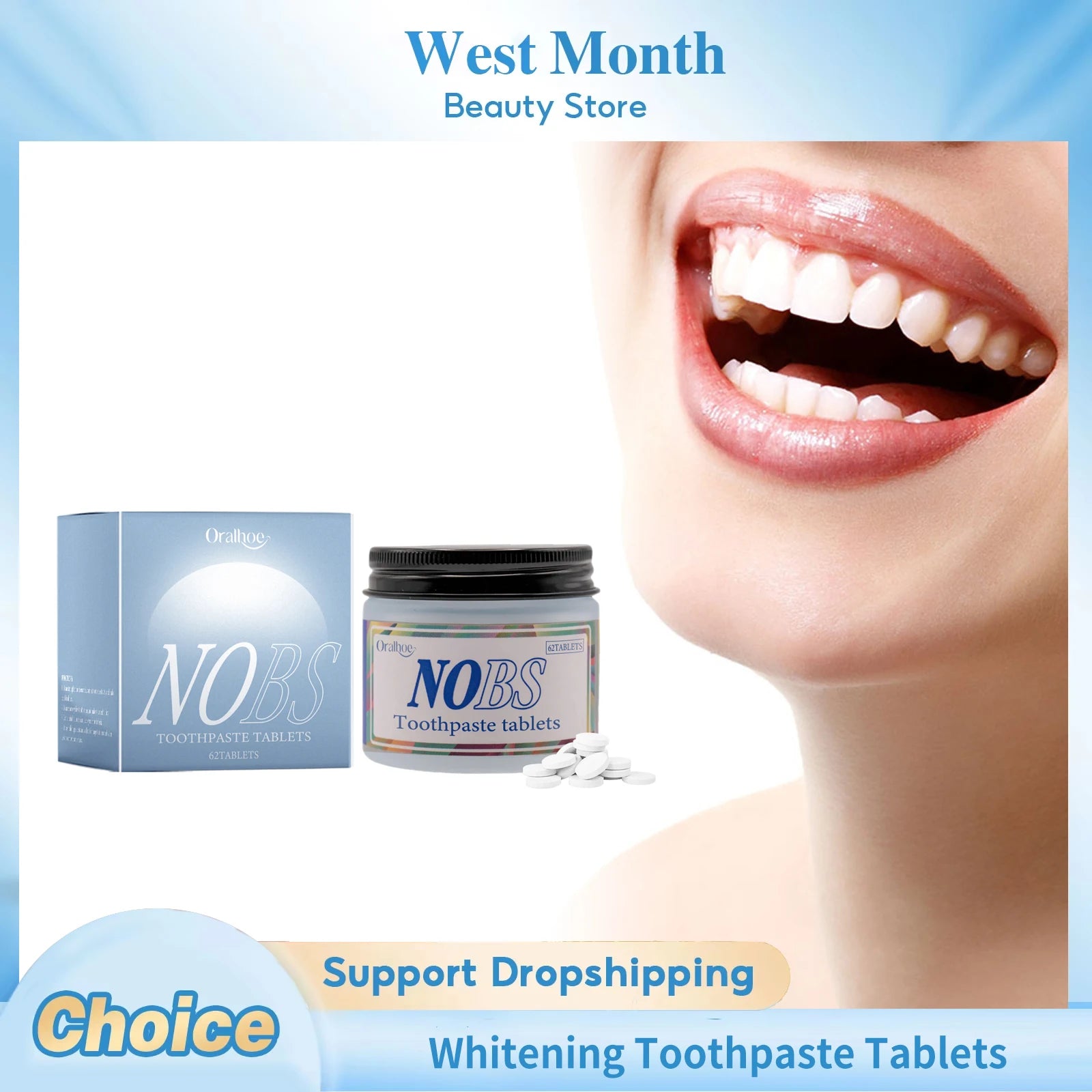 Chewable Toothpaste Tablet Gums Mint Flavor