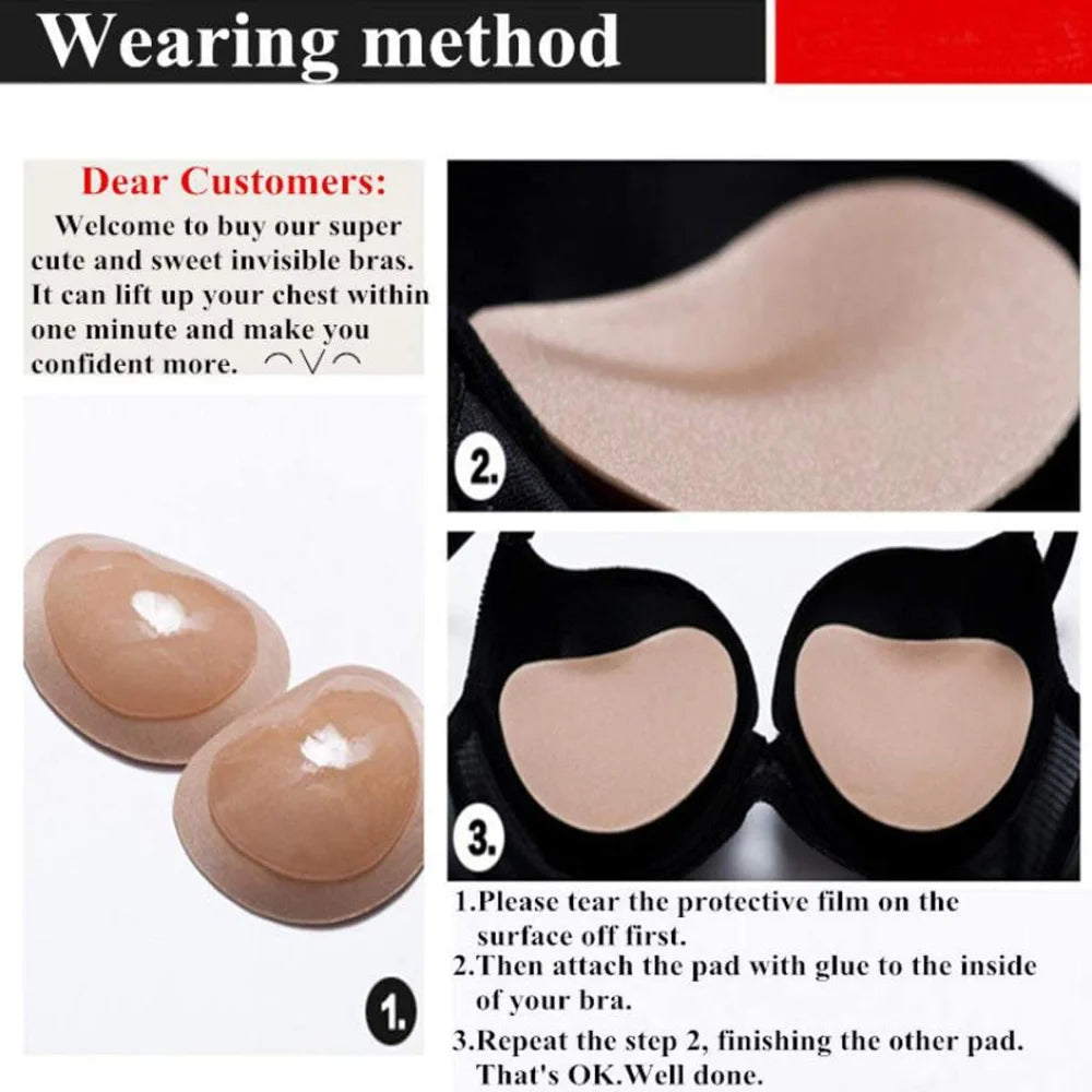 Invisible Push Up Bra Pads Lift Up Enhancer Sticky