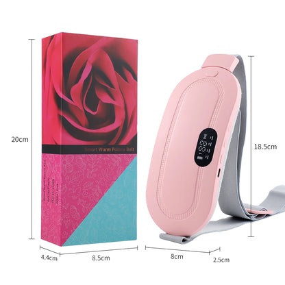 Electric Period Belt Cramp Relief Massager w/Vibrating Heating Pad