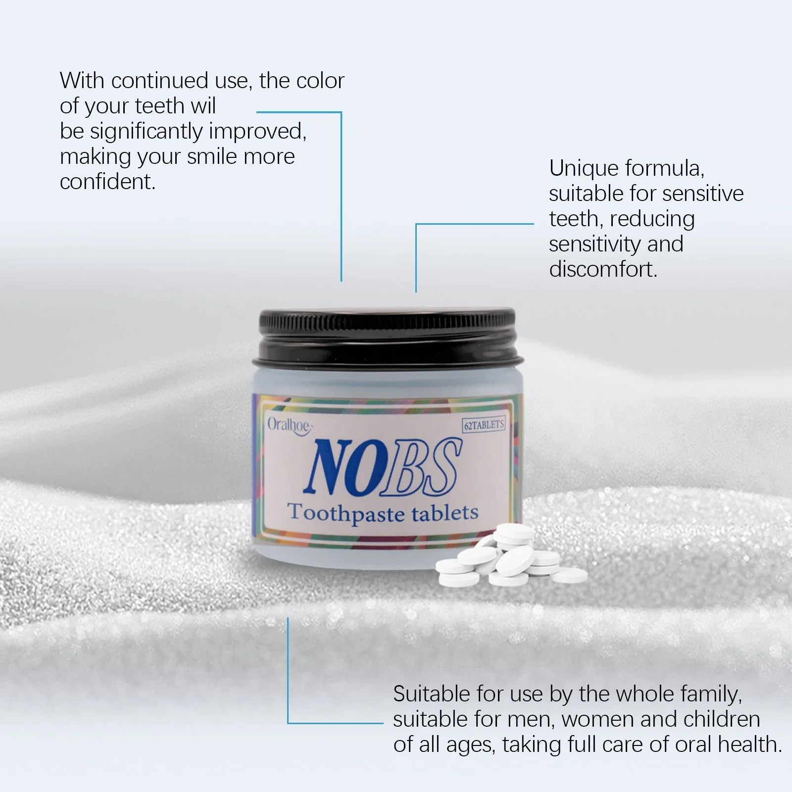 Chewable Toothpaste Tablet Gums Mint Flavor