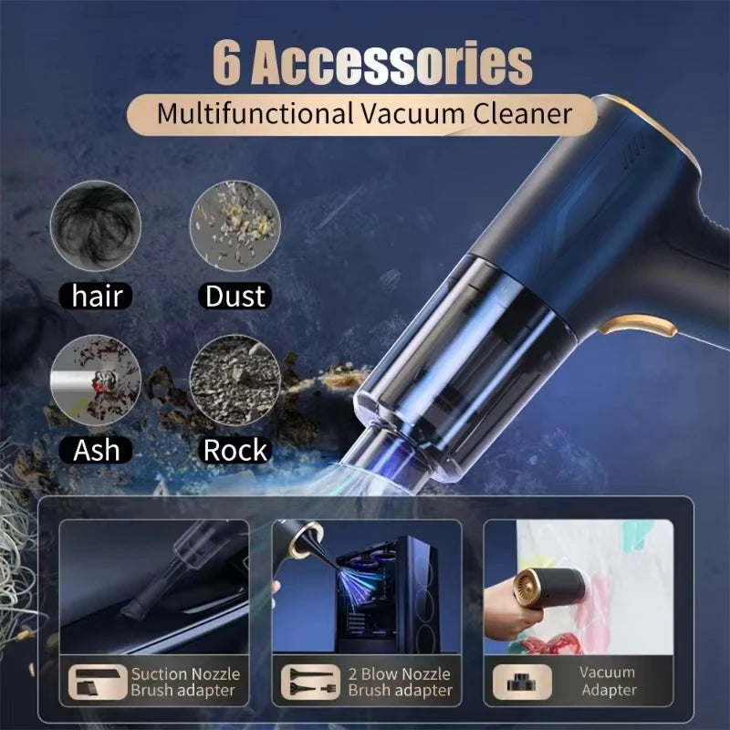 Portable Car Vacuum Cleaner/Blower Wireless Handheld Machine