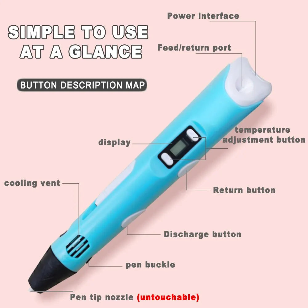USB 3D-Printing Pen DIY Drawing - ARY'S FEELINGS