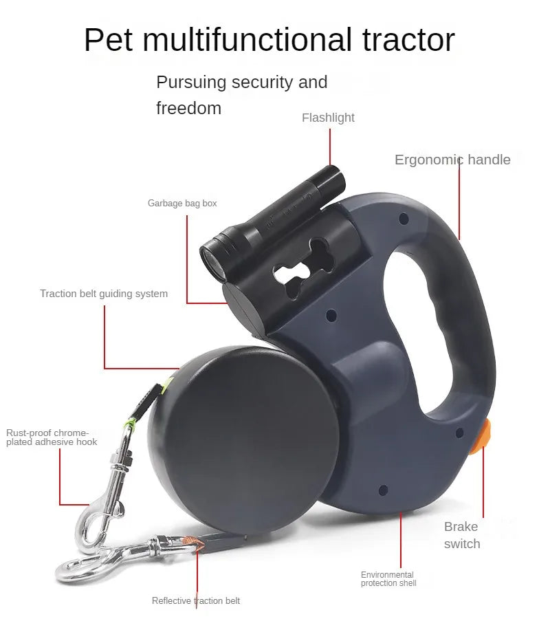 Double Dog Leash Retractable and Rotating Light Strings