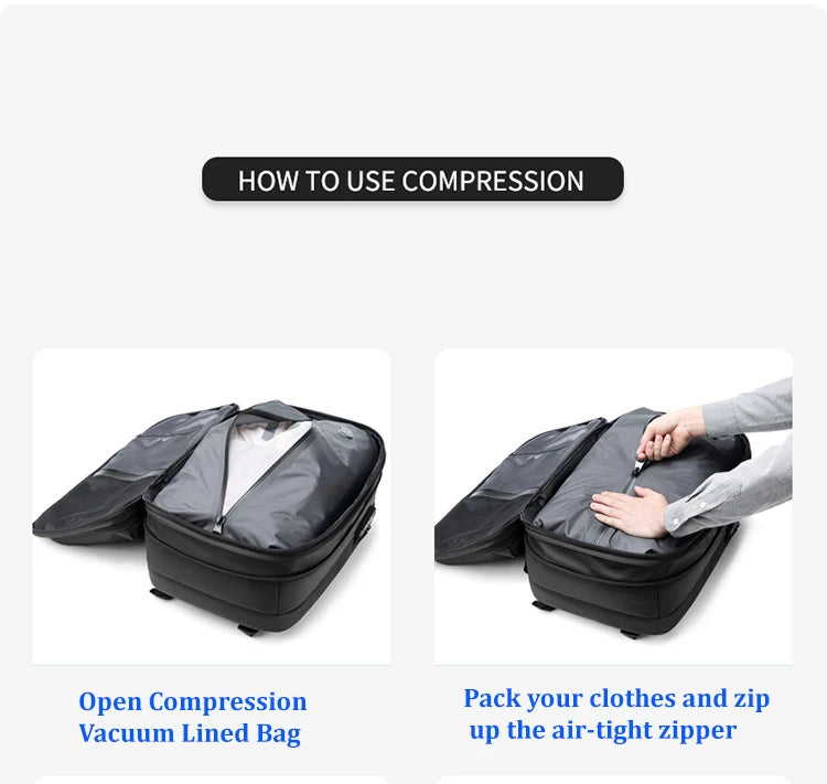 Travel Compression Vacuum Backpack w/Large Capacity