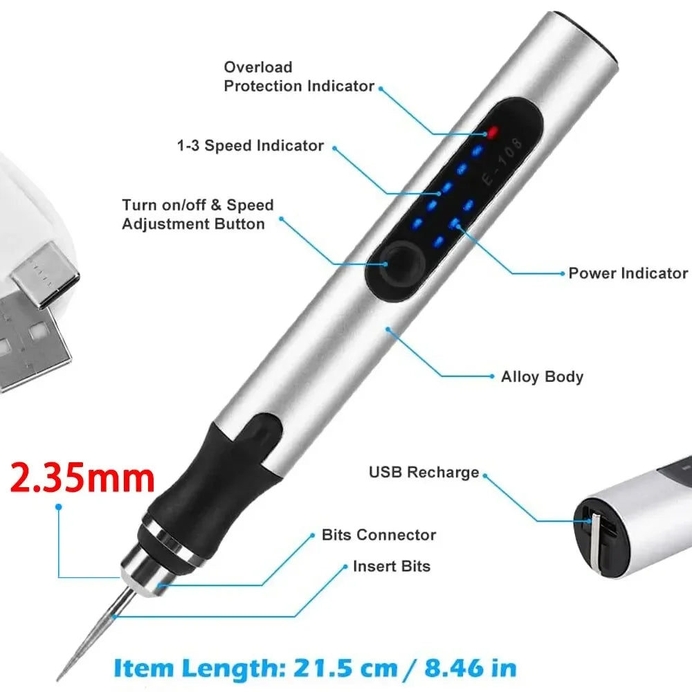 USB Cordless Engraving Pen For Jewelry